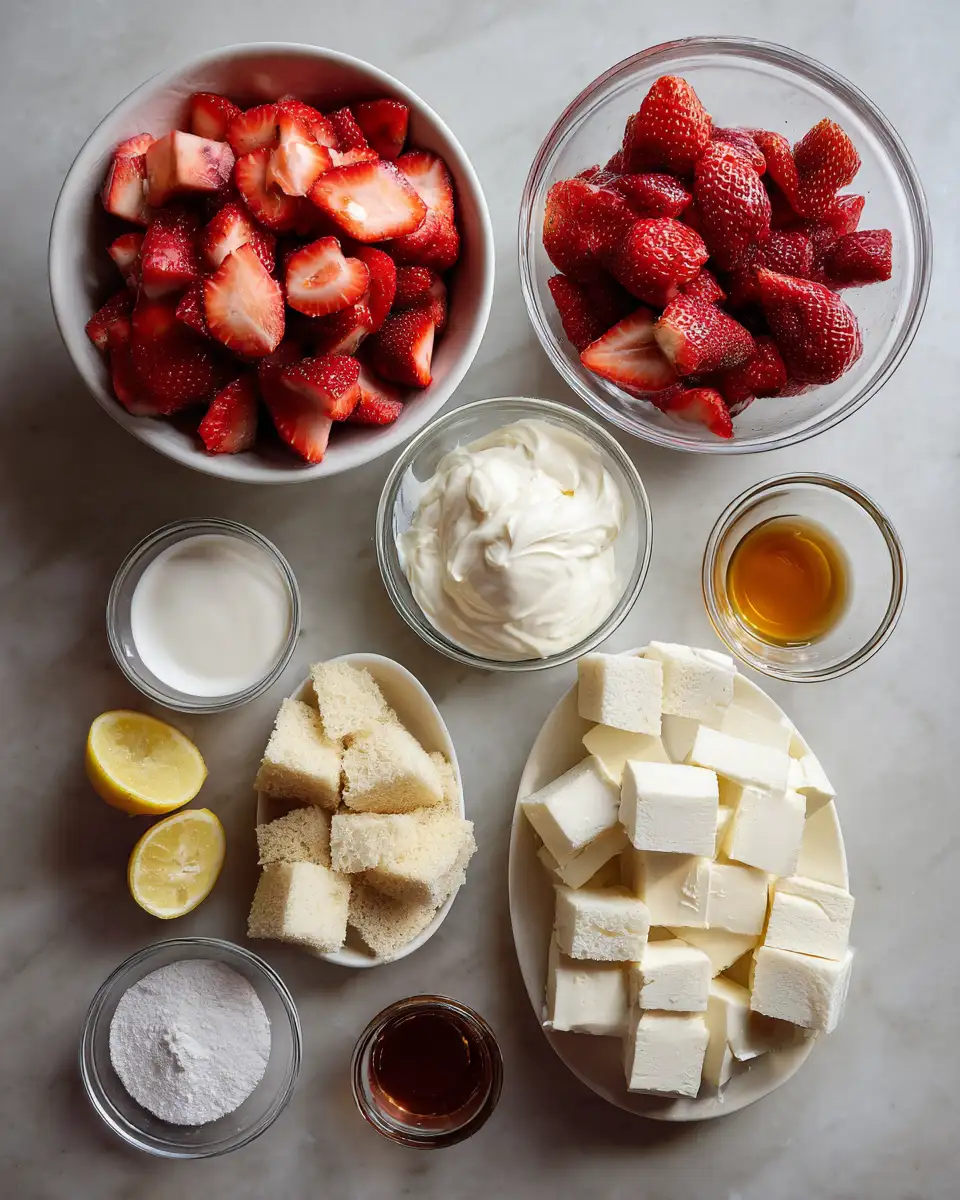 Layers of Love: The Ultimate Strawberry Cheesecake Trifle Experience 4 Ingredients for Layers of Love: The Ultimate Strawberry Cheesecake Trifle Experience