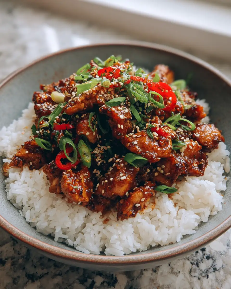 Spice Up Your Dinner with Flavorful Chili Chicken Rice Bowls 6 Final dish - Spice Up Your Dinner with Flavorful Chili Chicken Rice Bowls
