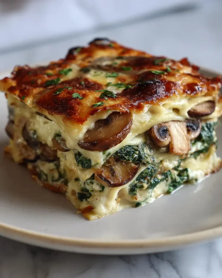 Layers of Love Dive into Our Creamy Mushroom Spinach Lasagna - Featured Image