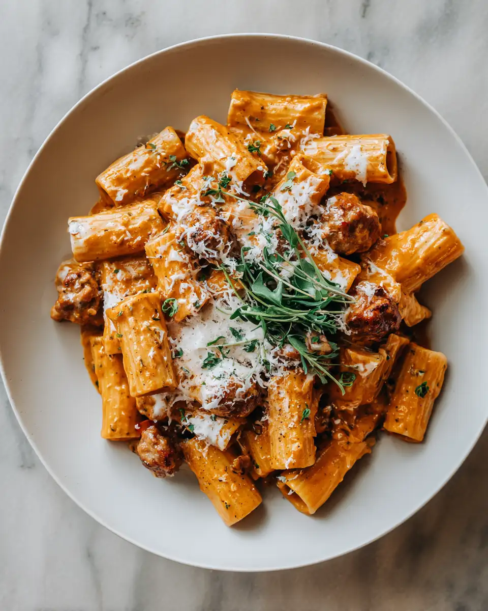 Indulge in Comfort: Creamy Sausage Rigatoni Delight - Featured Image