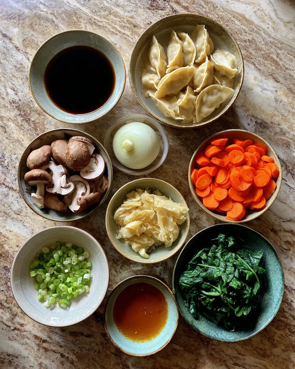Ingredients for Warm Up with Hearty Potsticker Soup: A Comforting Bowl of Delight
