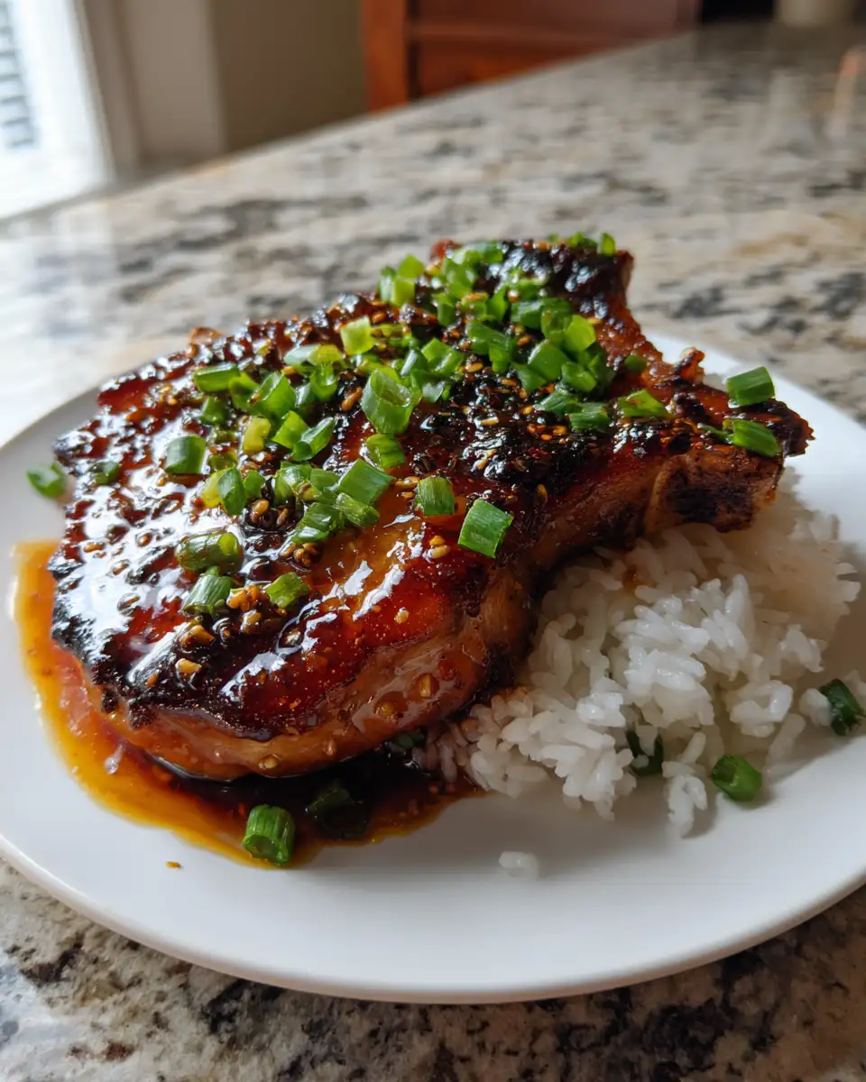 Savor the Flavor: Irresistible Honey Garlic Pork Chops 6 Final dish - Savor the Flavor: Irresistible Honey Garlic Pork Chops