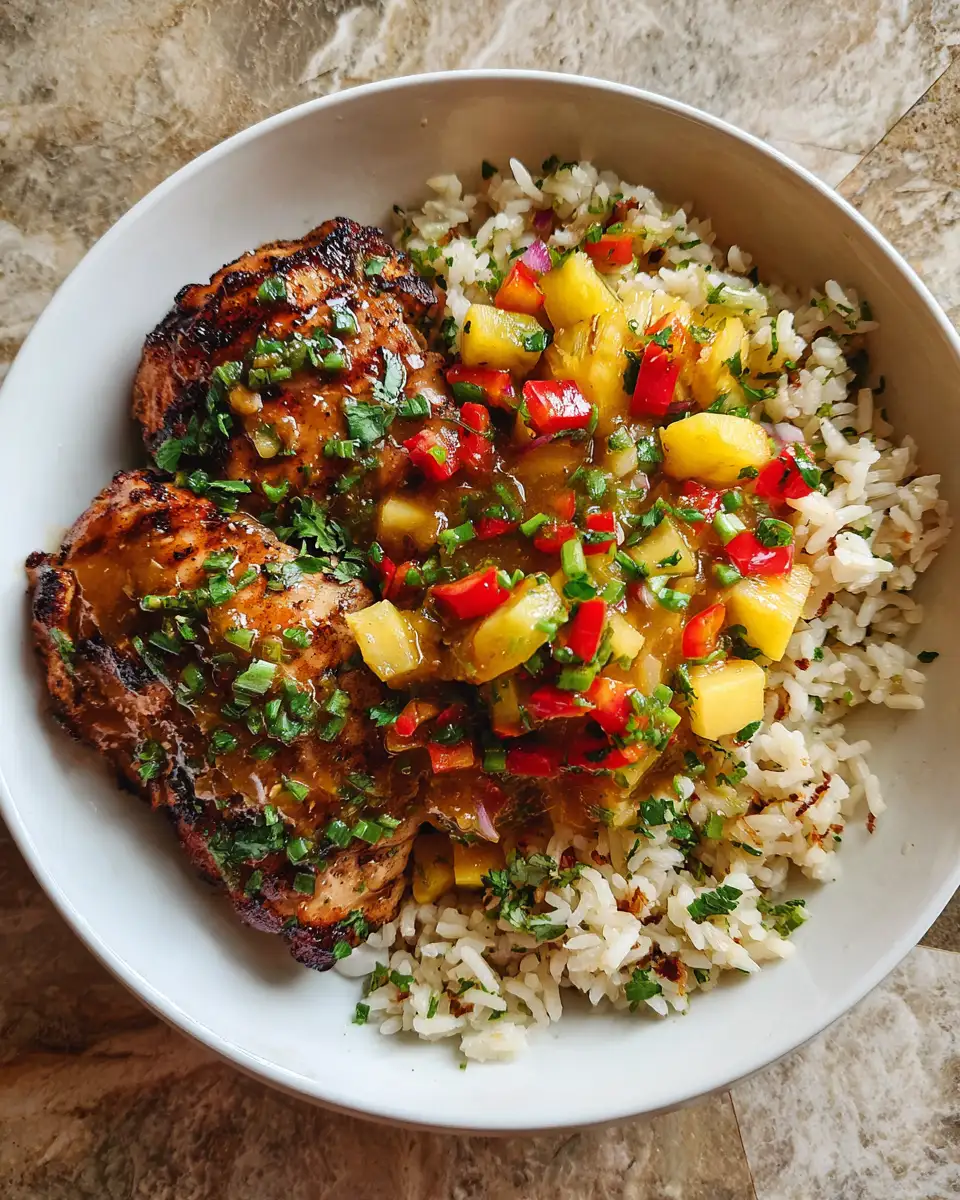 Tropical Twist: One Pan Jerk Chicken with Pineapple Coconut Rice - Featured Image