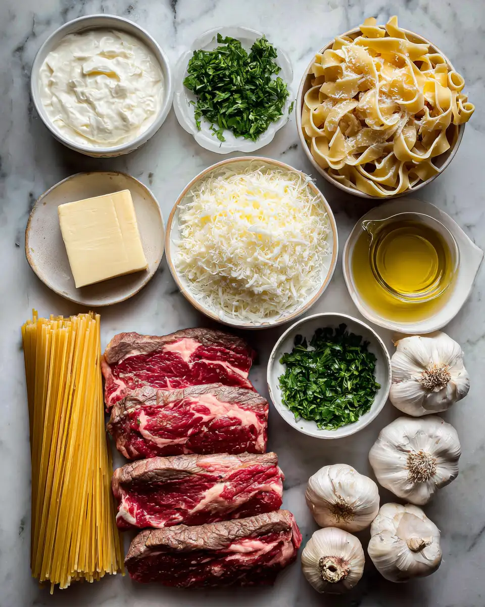Savor the Simplicity: One-Skillet Butter Parmesan Steak Pasta Delight 4 Ingredients for Savor the Simplicity: One-Skillet Butter Parmesan Steak Pasta Delight