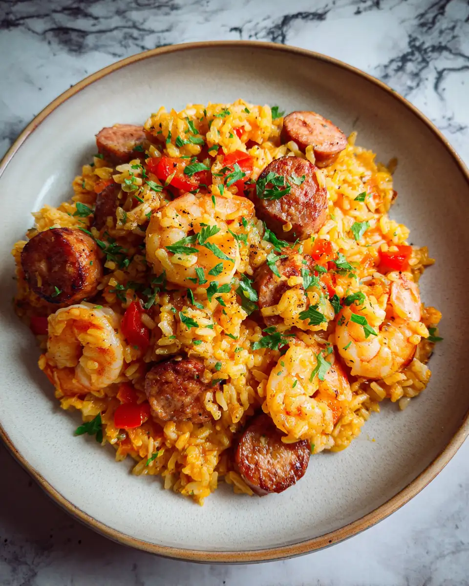 Savor the Flavor: Shrimp Sausage Rice Delight 6 Final dish - Savor the Flavor: Shrimp Sausage Rice Delight