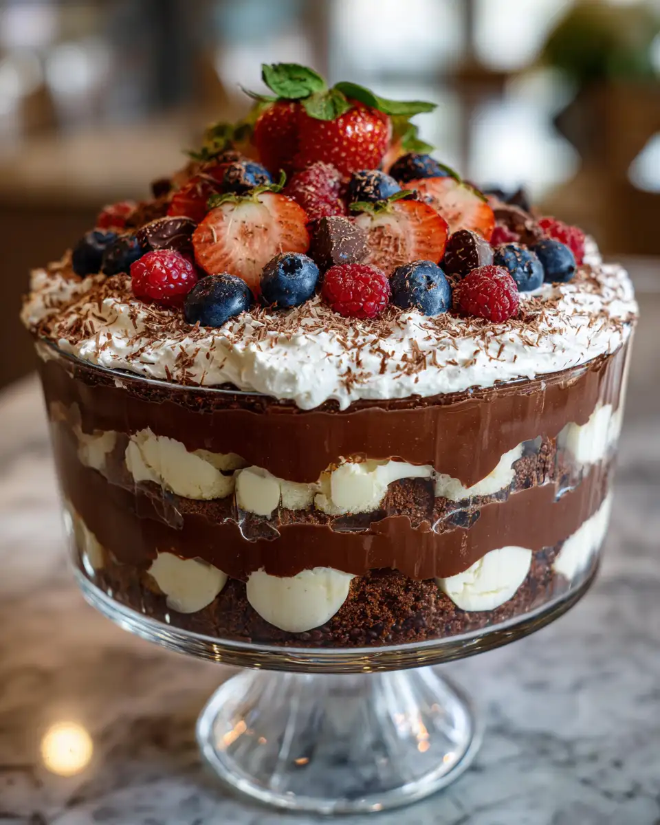 Decadent Layers of Bliss: Dive into the Ultimate Triple-Chocolate Trifle 6 Final dish - Decadent Layers of Bliss: Dive into the Ultimate Triple-Chocolate Trifle