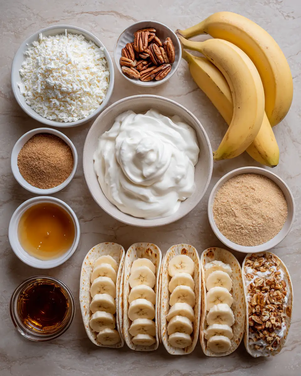 Sweet Sensations: Discover the Delight of Banana Pudding Tacos 4 Ingredients for Sweet Sensations: Discover the Delight of Banana Pudding Tacos