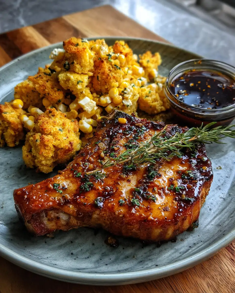Sizzle and Savory: BBQ Pork Chop and Cornbread Skillet Perfection - Featured Image