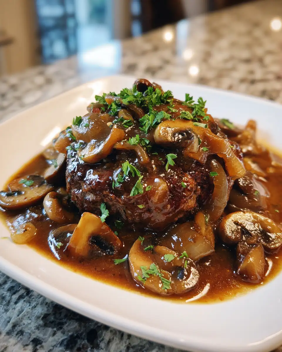 Final dish - Savor the Flavors: Bobby Flay's Ultimate Salisbury Steak Recipe
