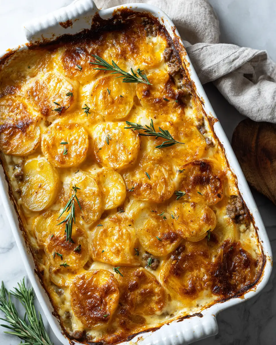 Melt-in-Your-Mouth Cheesy Hamburger Potato Casserole Delight - Featured Image