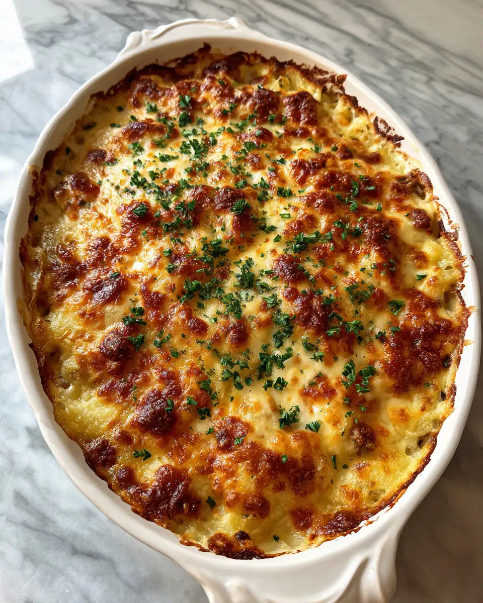Final dish - Melt-in-Your-Mouth Cheesy Hamburger Potato Casserole Delight