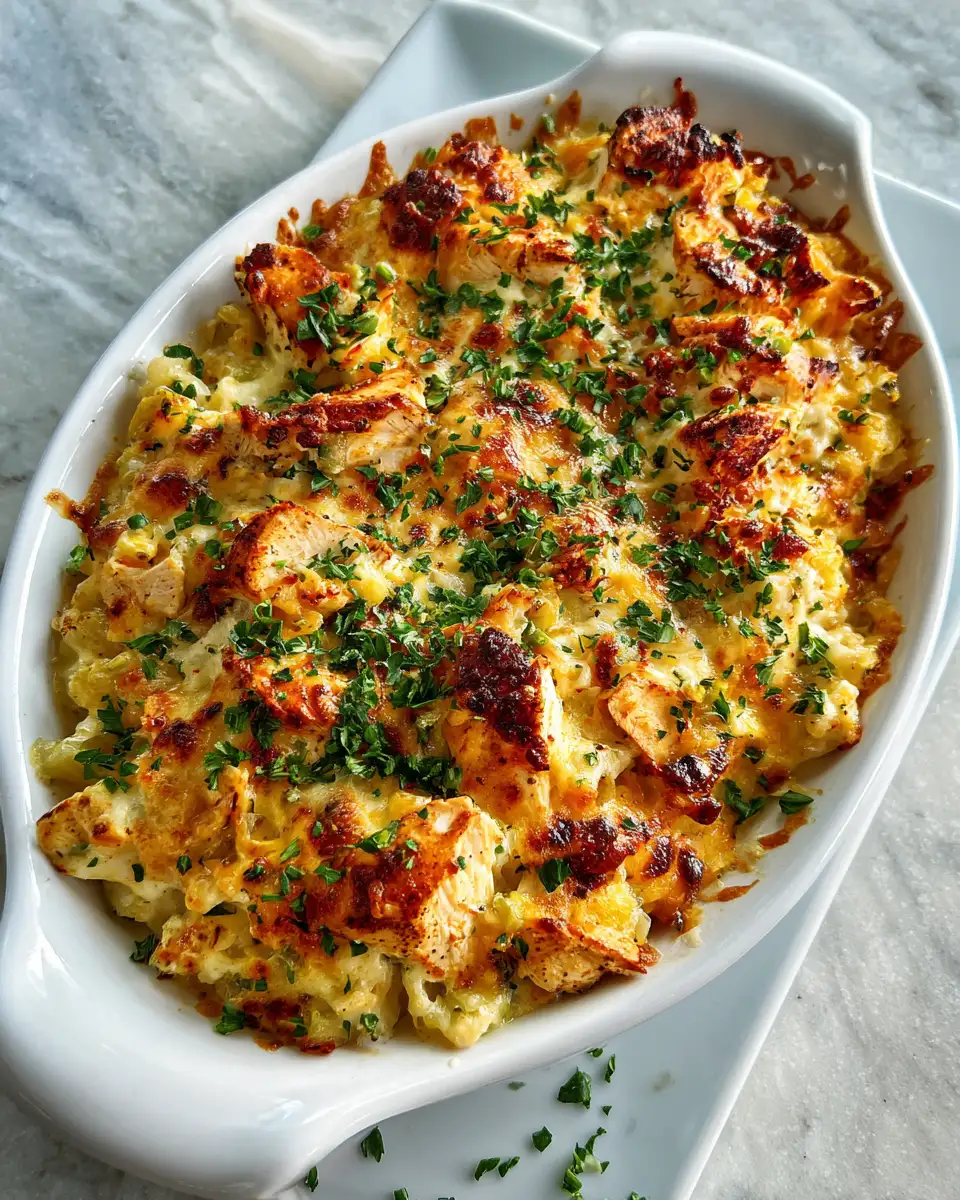 Irresistible Cheesy Jalapeño Popper Chicken Casserole Explosion 6 Final dish - Irresistible Cheesy Jalapeño Popper Chicken Casserole Explosion