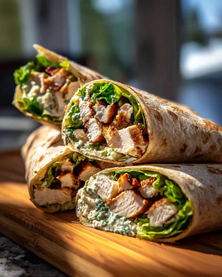 Crunchy Delight: Irresistible Chicken Caesar Wraps - Featured Image