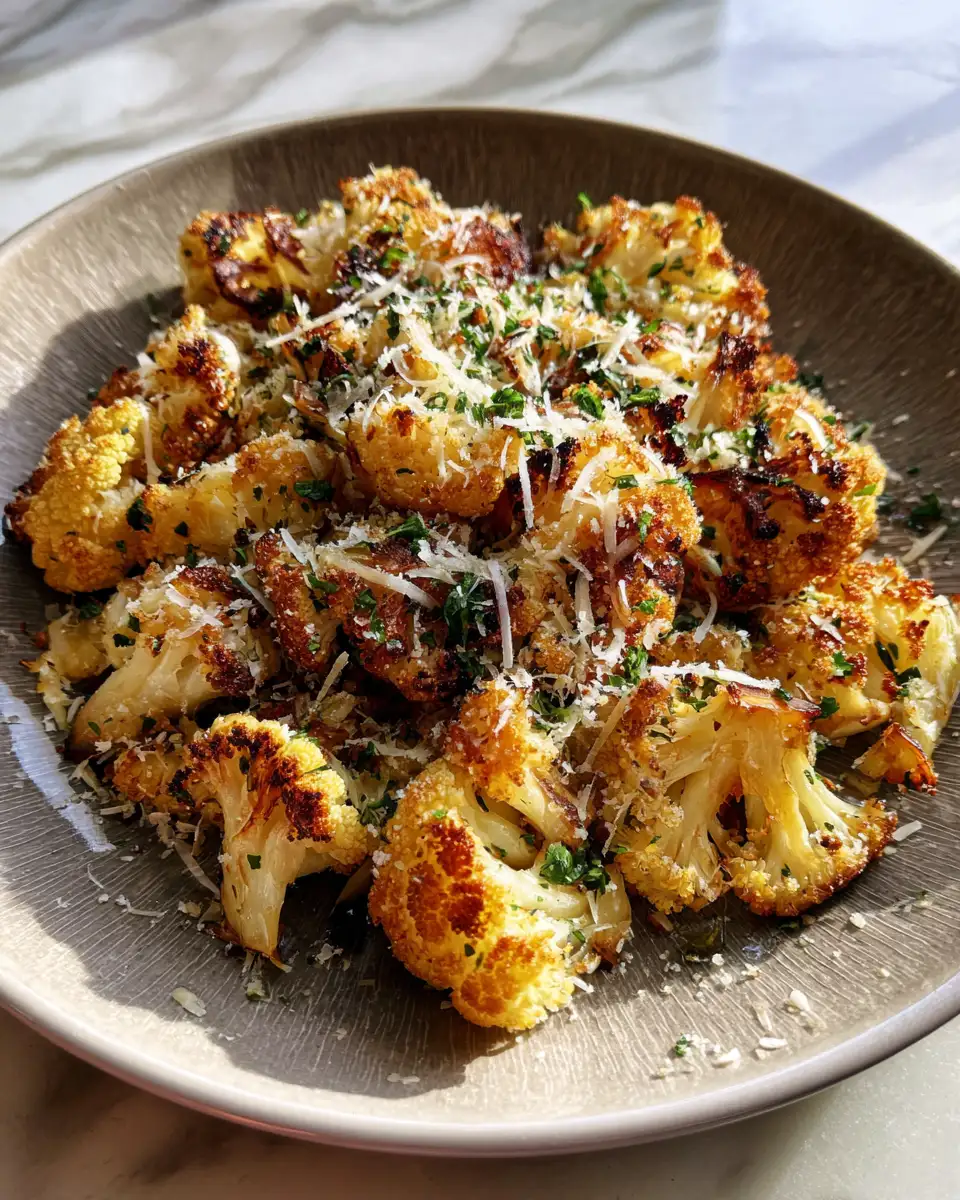 Crispy Parmesan Roasted Cauliflower: Your New Favorite Side Dish 6 Final dish - Crispy Parmesan Roasted Cauliflower: Your New Favorite Side Dish