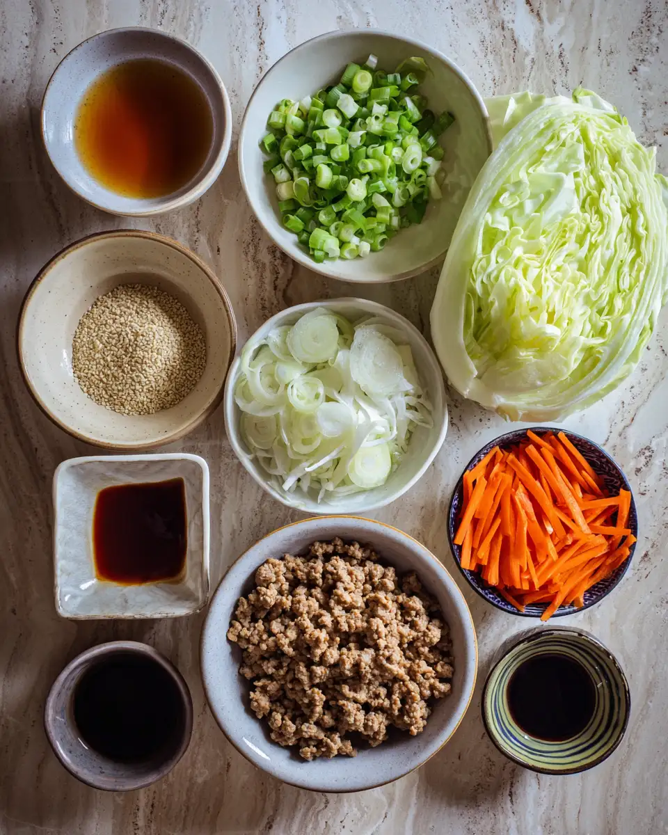 Ingredients for Deconstructing Deliciousness: Egg Roll in a Bowl