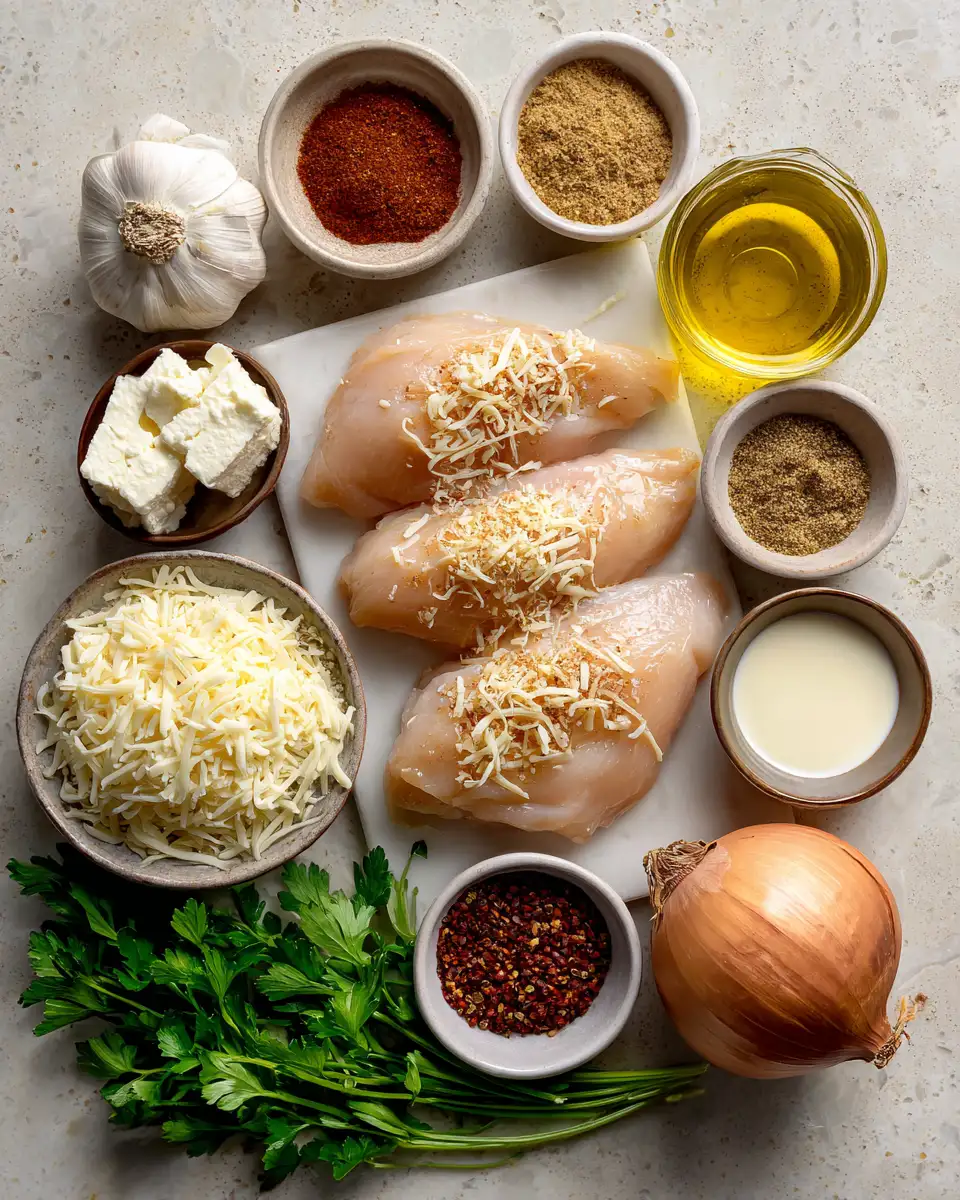 Irresistible Garlic Cream Cheese Chicken Roll-Ups for a Flavor-Packed Dinner 4 Ingredients for Irresistible Garlic Cream Cheese Chicken Roll-Ups for a Flavor-Packed Dinner