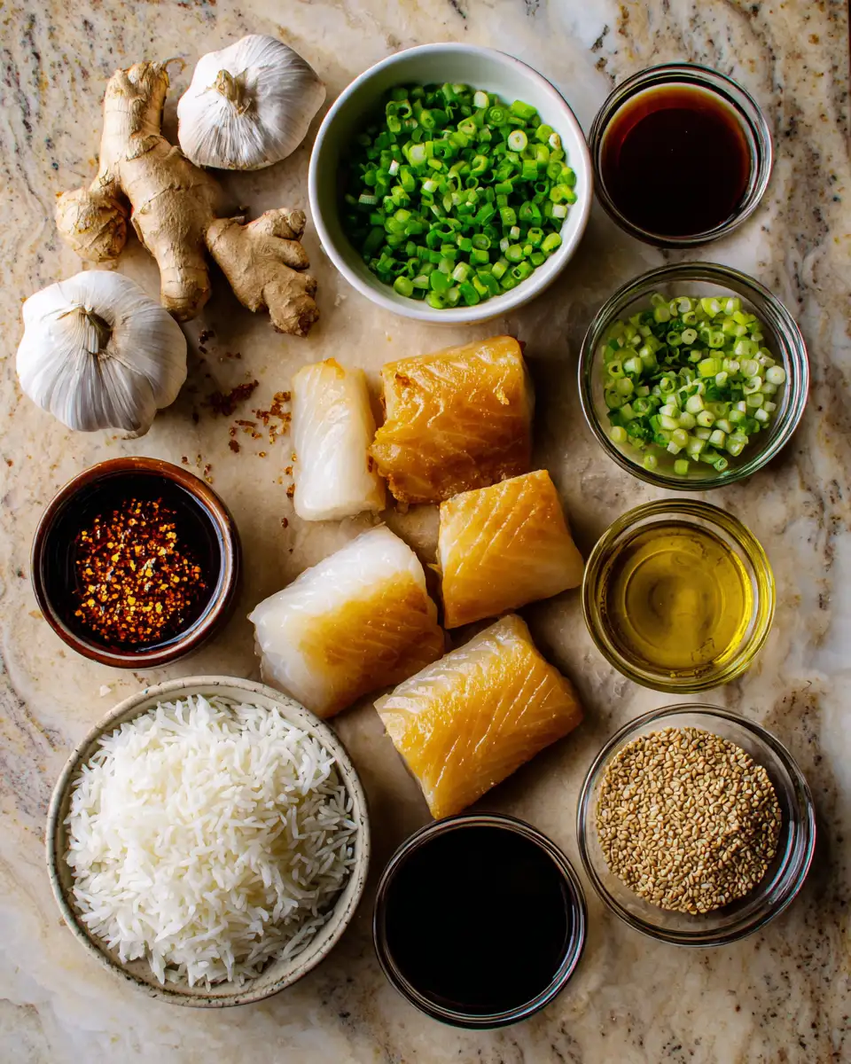 Irresistibly Zesty: Ginger Soy Glazed Cod Delight 4 Ingredients for Irresistibly Zesty: Ginger Soy Glazed Cod Delight