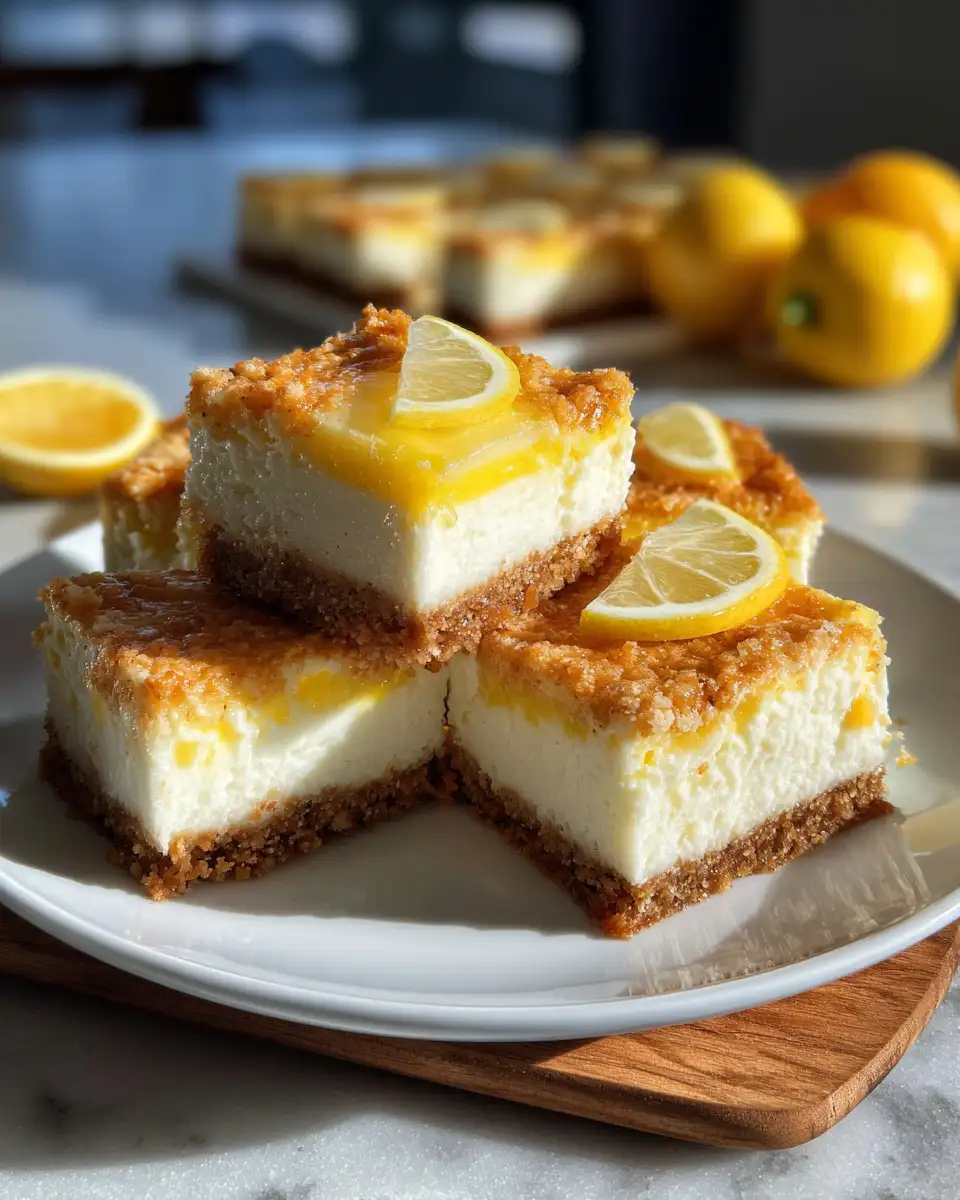Final dish - Zesty Delight: Irresistible Lemon Cheesecake Squares