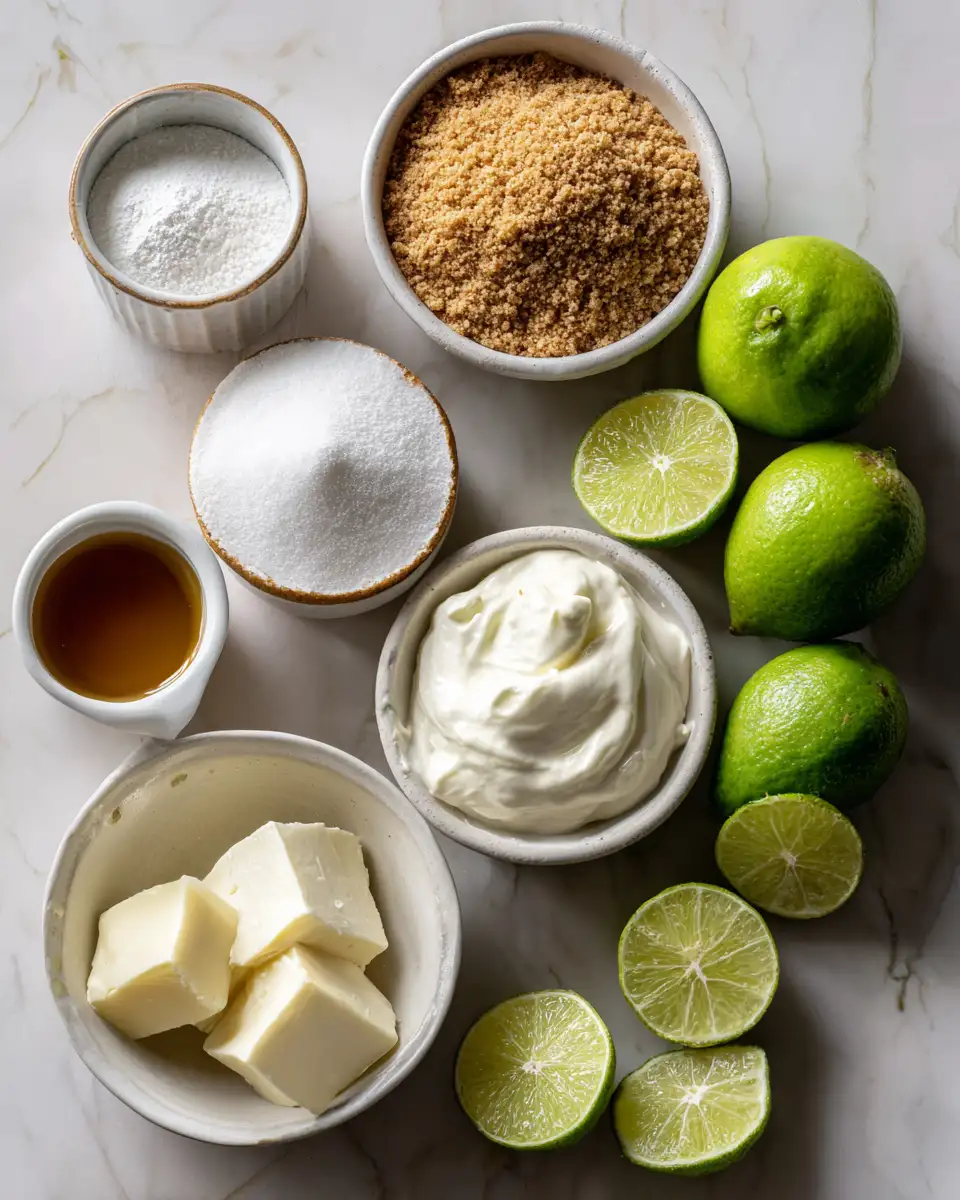 Ingredients for Irresistibly Zesty: No-Bake Mini Key Lime Pie Recipe Delight