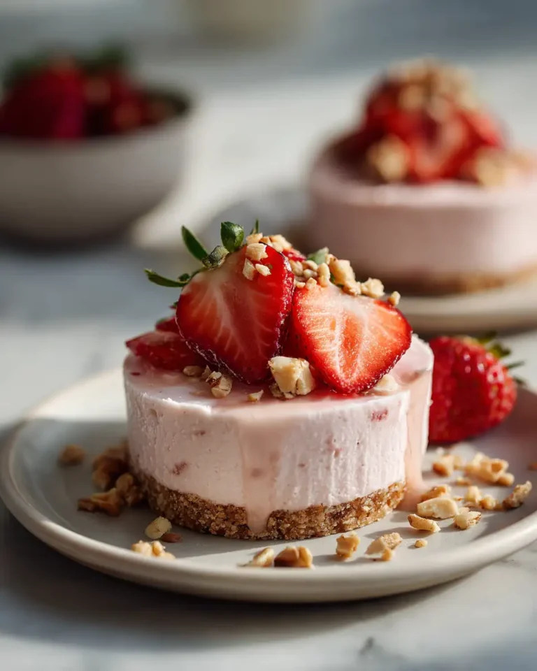 Blissful Bites: No-Bake Strawberry Cheesecake Protein Delights - Featured Image
