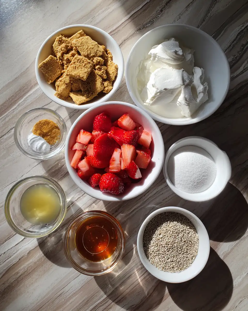 Blissful Bites: No-Bake Strawberry Cheesecake Protein Delights 4 Ingredients for Blissful Bites: No-Bake Strawberry Cheesecake Protein Delights