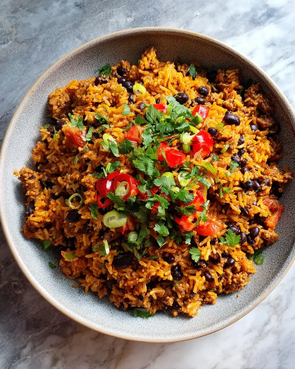Final dish - One-Pan Taco Rice with Black Beans: A Flavor-Packed Fiesta in Your Kitchen