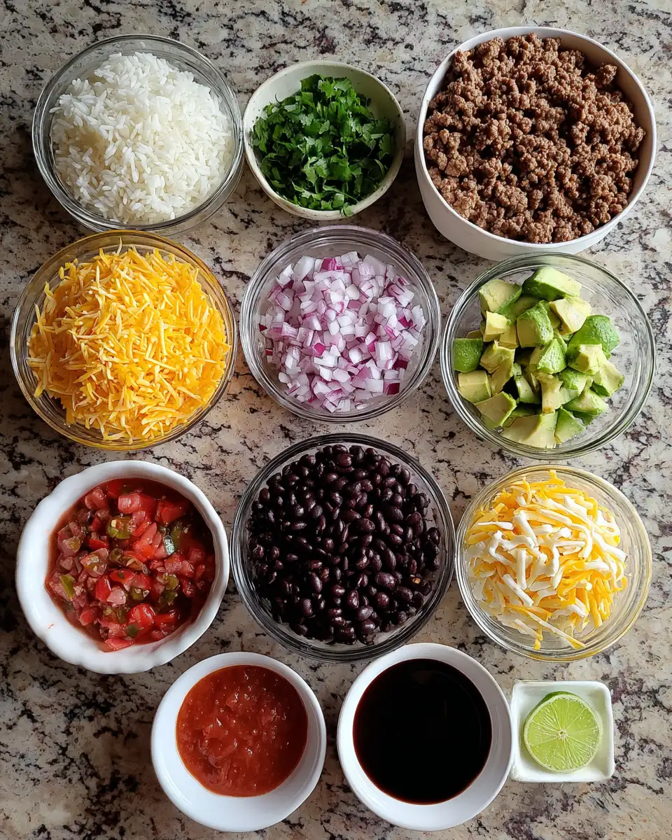 Ingredients for One-Pan Taco Rice with Black Beans: A Flavor-Packed Fiesta in Your Kitchen