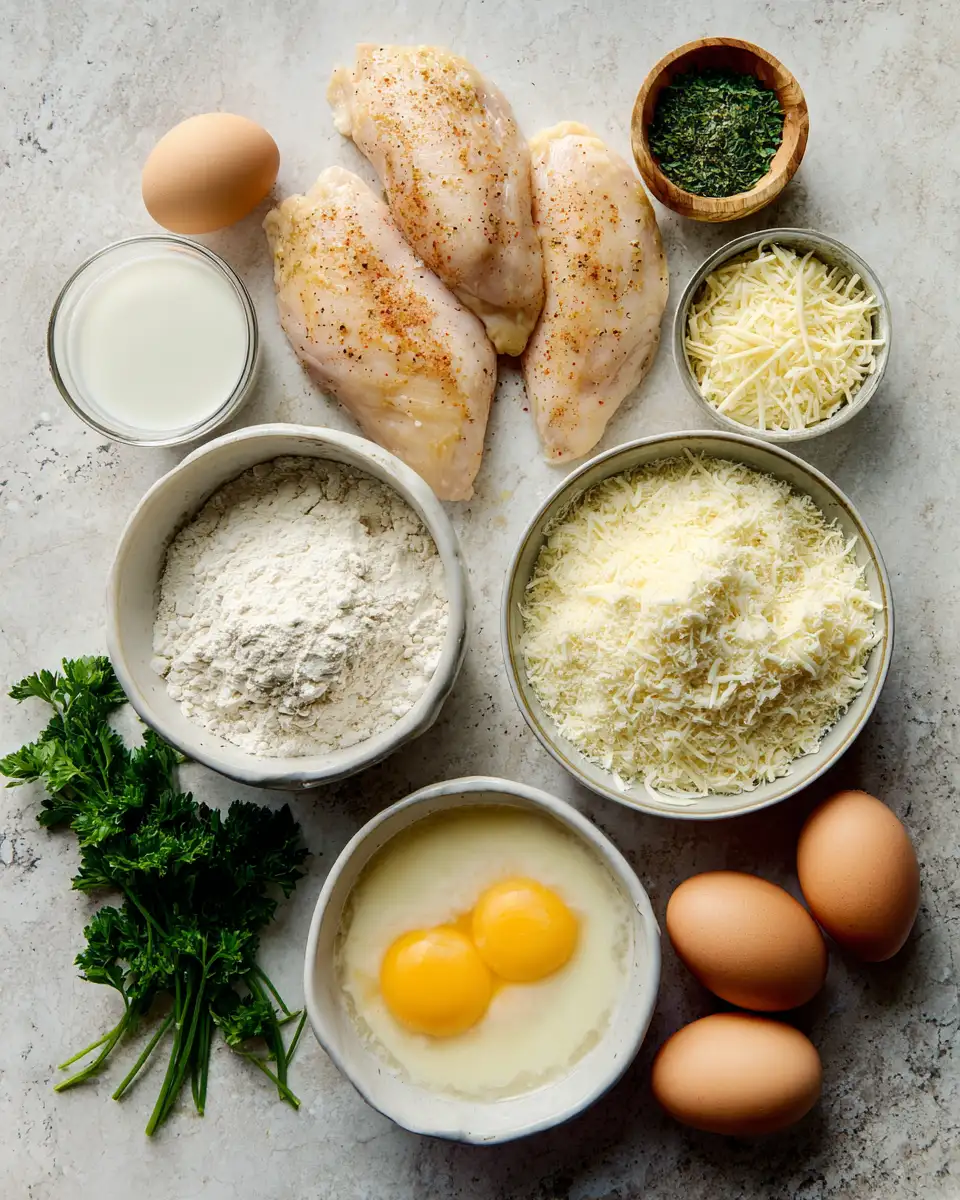 Sizzle Up Supper with a Parmesan Crusted Chicken Alfredo Skillet 4 Ingredients for Sizzle Up Supper with a Parmesan Crusted Chicken Alfredo Skillet