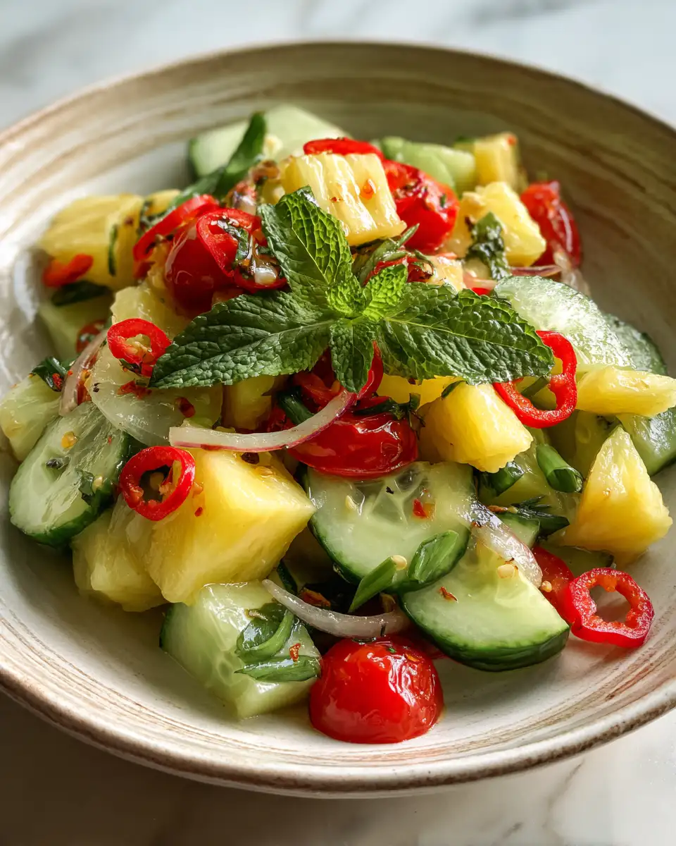 Refresh Your Taste Buds with a Zesty Pineapple Cucumber Salad - Featured Image