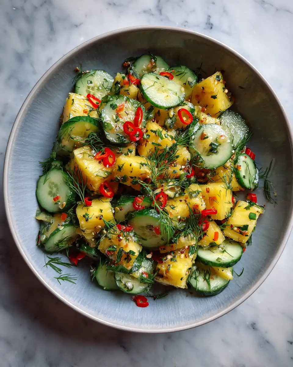 Final dish - Refresh Your Taste Buds with a Zesty Pineapple Cucumber Salad