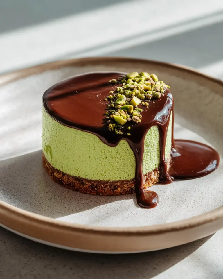 Indulge in Decadence: Pistachio Mousse Meets Chocolate Ganache - Featured Image