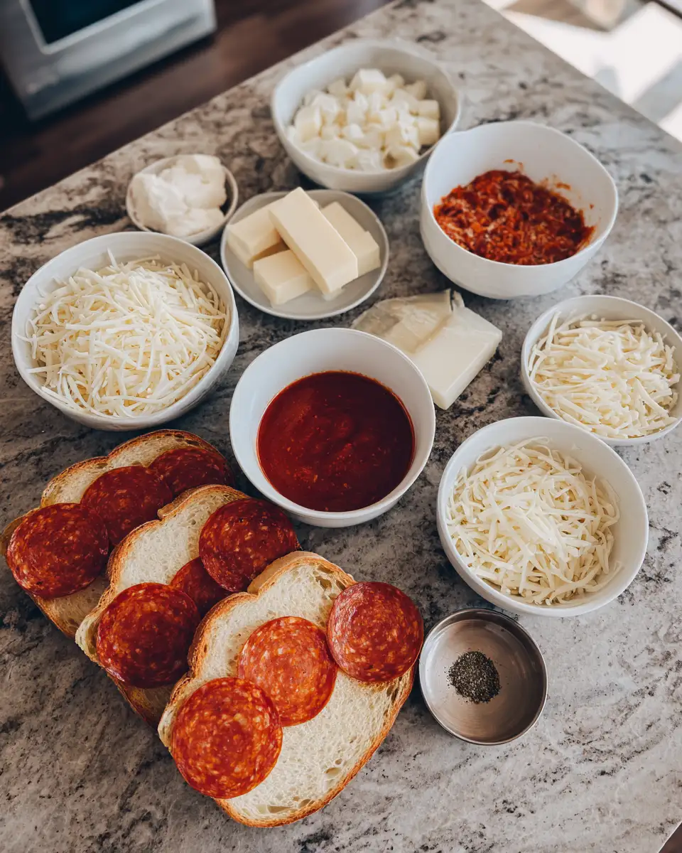 Melted Magic: The Ultimate Pizza Grilled Cheese Experience 4 Ingredients for Melted Magic: The Ultimate Pizza Grilled Cheese Experience