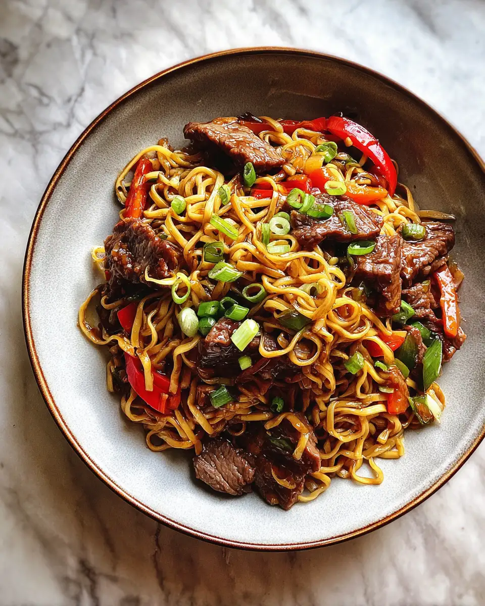 Savor the Flavor: Easy Hoisin Beef Noodles Recipe 6 Final dish - Savor the Flavor: Easy Hoisin Beef Noodles Recipe