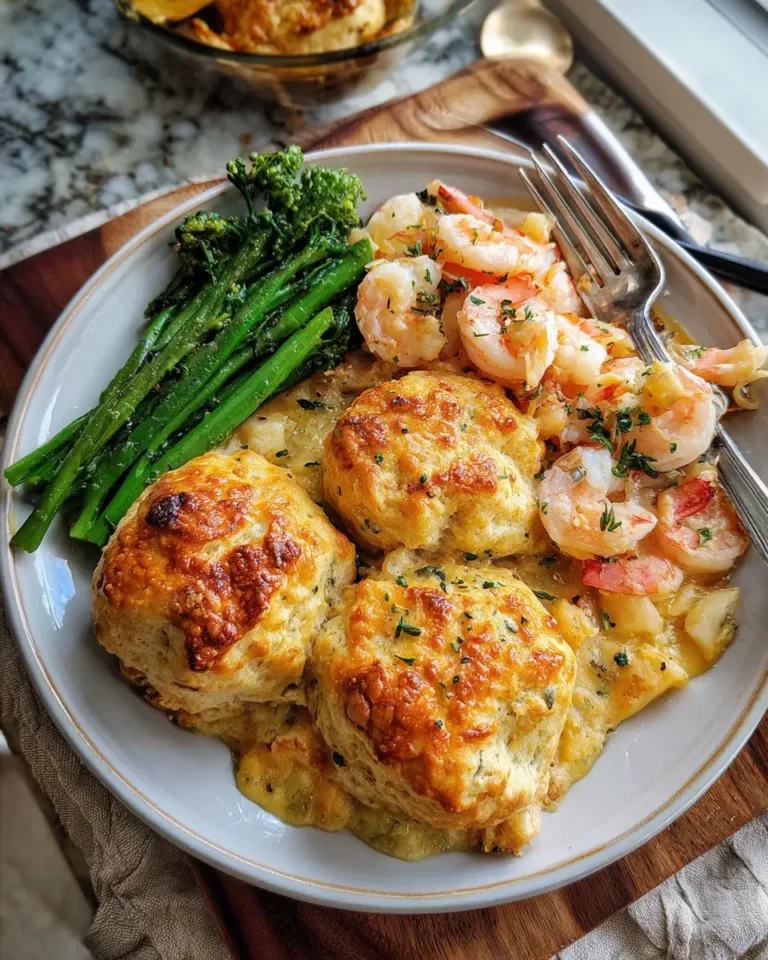 Dive Into Decadence with Our Shrimp Lobster Cheddar Bay Biscuit Pot Pie - Featured Image