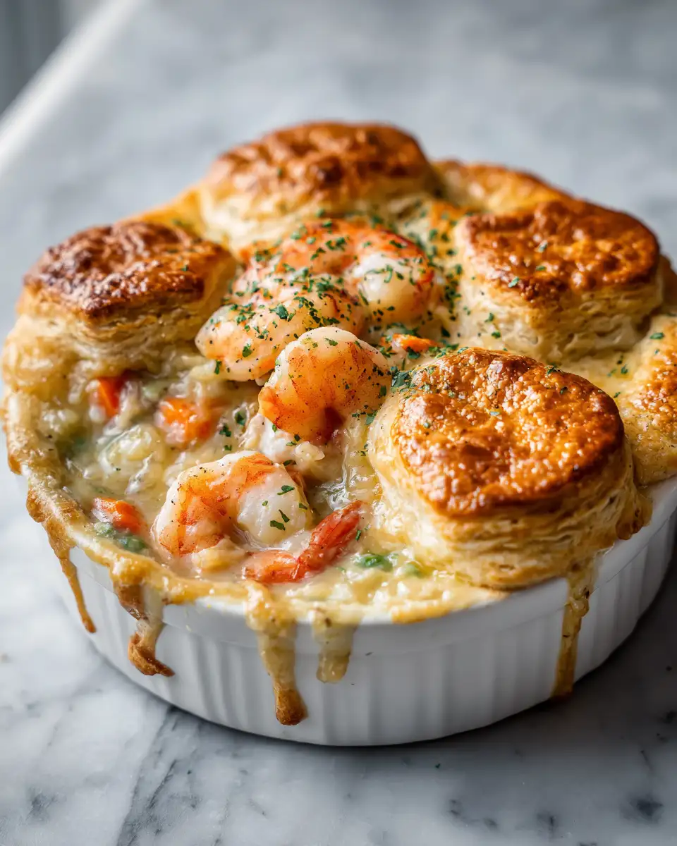 Dive Into Decadence with Our Shrimp Lobster Cheddar Bay Biscuit Pot Pie 6 Final dish - Dive Into Decadence with Our Shrimp Lobster Cheddar Bay Biscuit Pot Pie