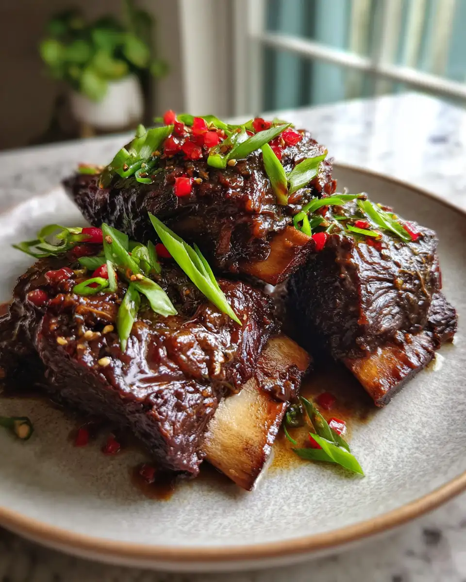 Melt-In-Your-Mouth Magic: Slow Roast Asian Beef Short Rib Delight 6 Final dish - Melt-In-Your-Mouth Magic: Slow Roast Asian Beef Short Rib Delight
