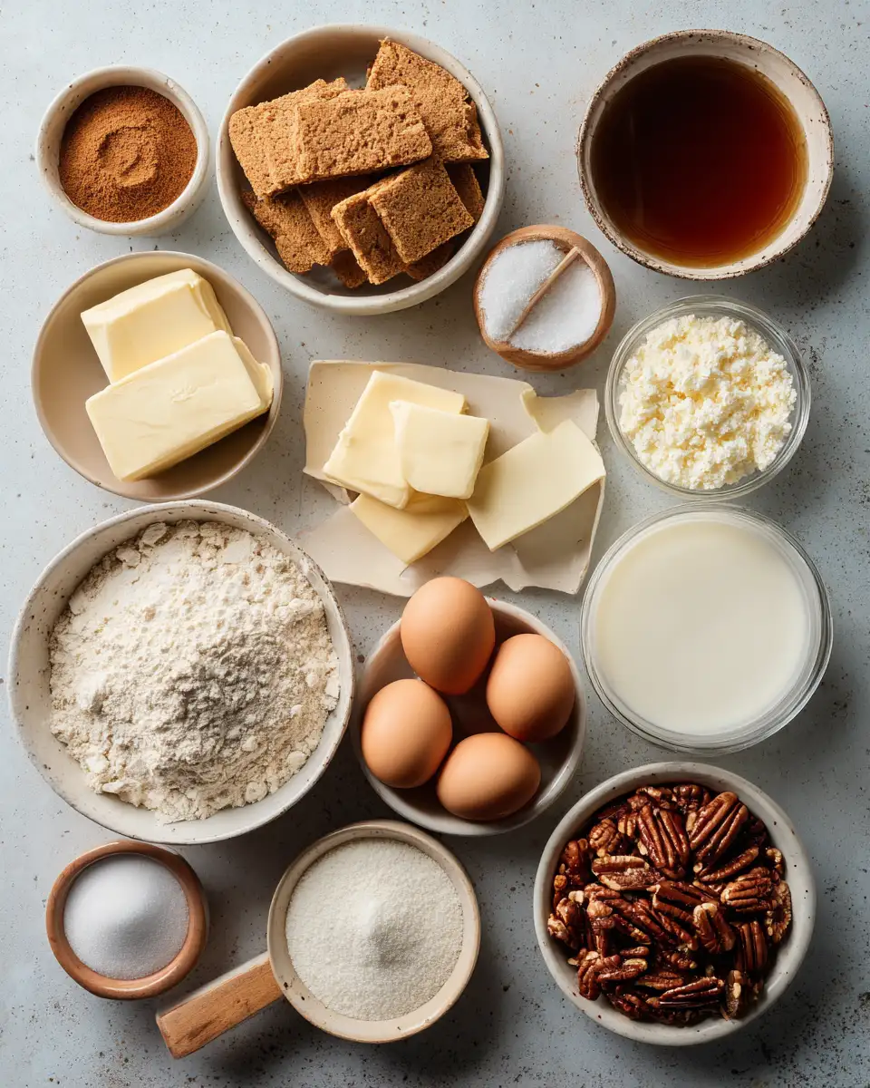 Ingredients for Decadent Southern Pecan Pie Cheesecake: A Sweet Symphony of Flavors