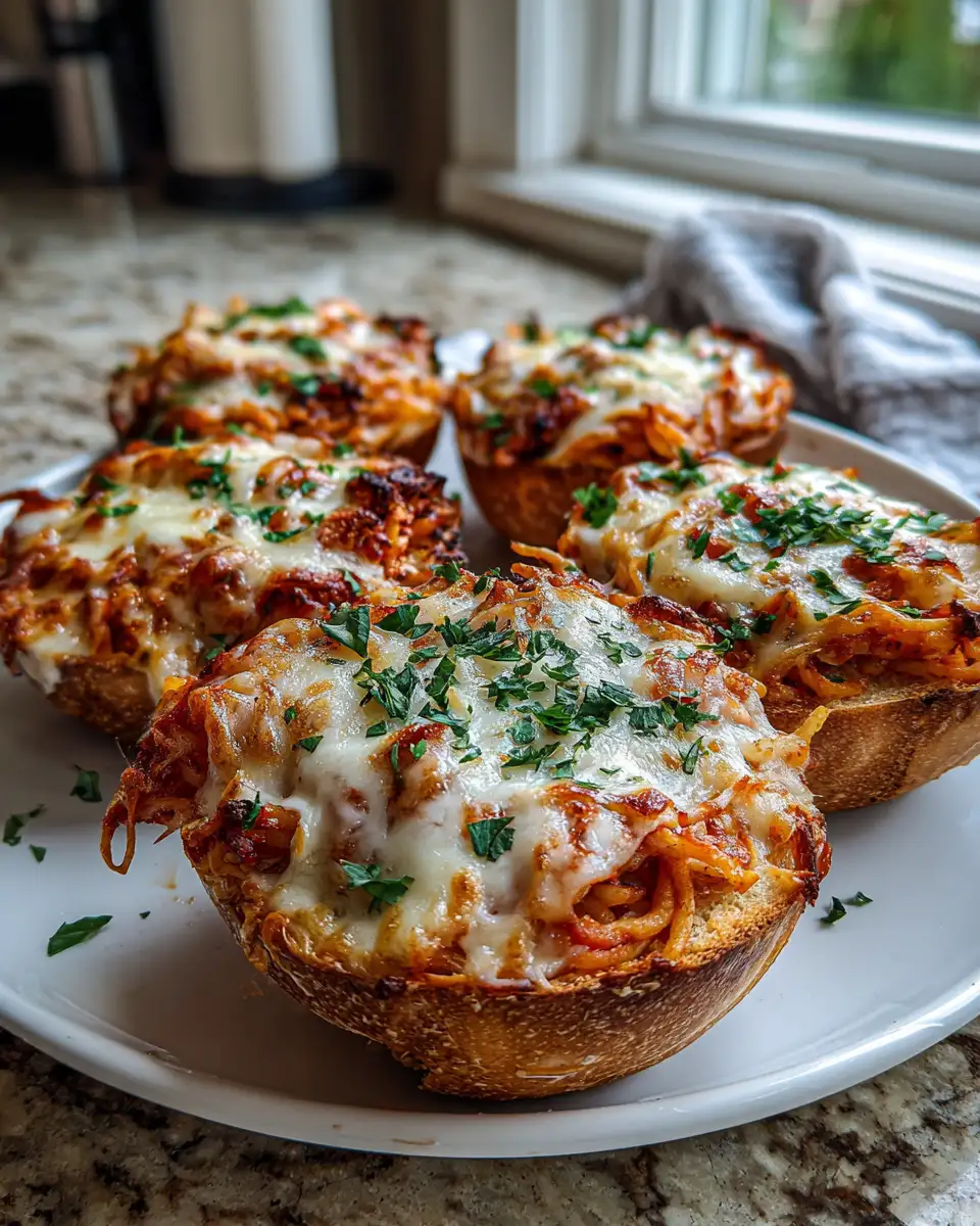 Savor the Fusion: Spaghetti Garlic Bread Bowls Recipe Delight - Featured Image