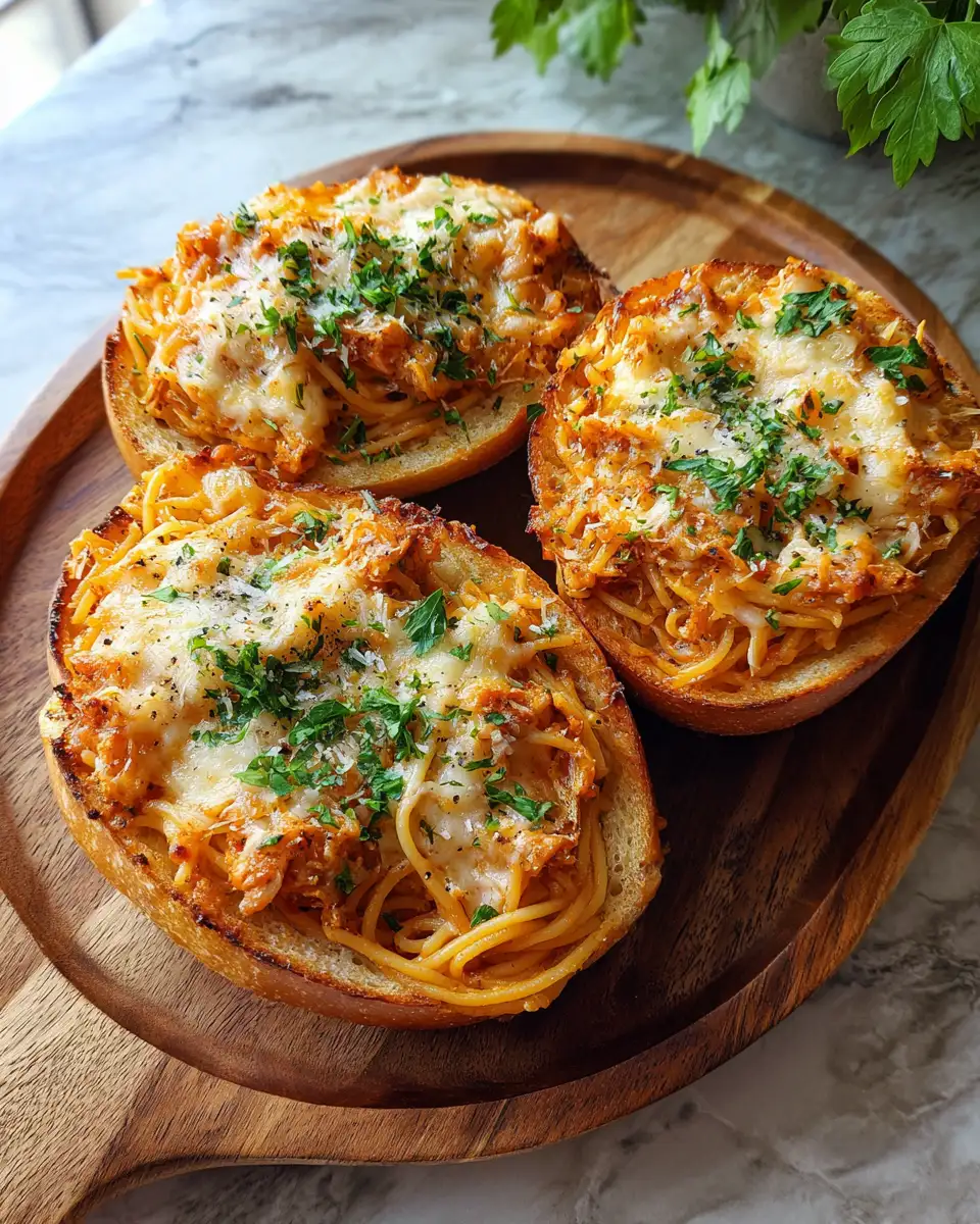 Savor the Fusion: Spaghetti Garlic Bread Bowls Recipe Delight 6 Final dish - Savor the Fusion: Spaghetti Garlic Bread Bowls Recipe Delight