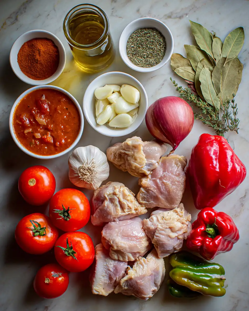 Ingredients for Savor the Heat with Spicy Nigerian Chicken Stew