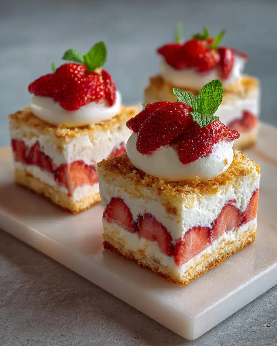 Irresistible Strawberry Shortcake Cream Bars for Your Sweet Tooth Delight - Featured Image