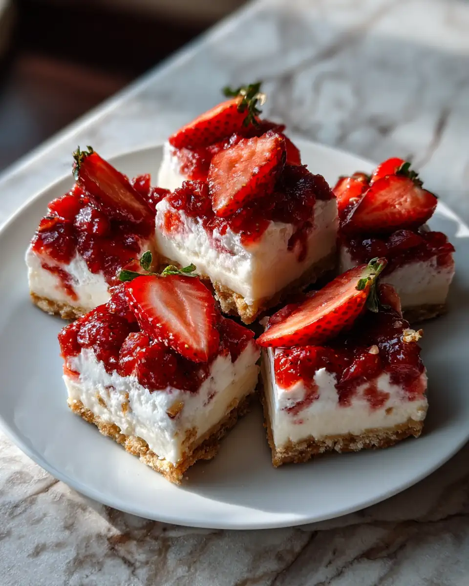 Final dish - Irresistible Strawberry Shortcake Cream Bars for Your Sweet Tooth Delight