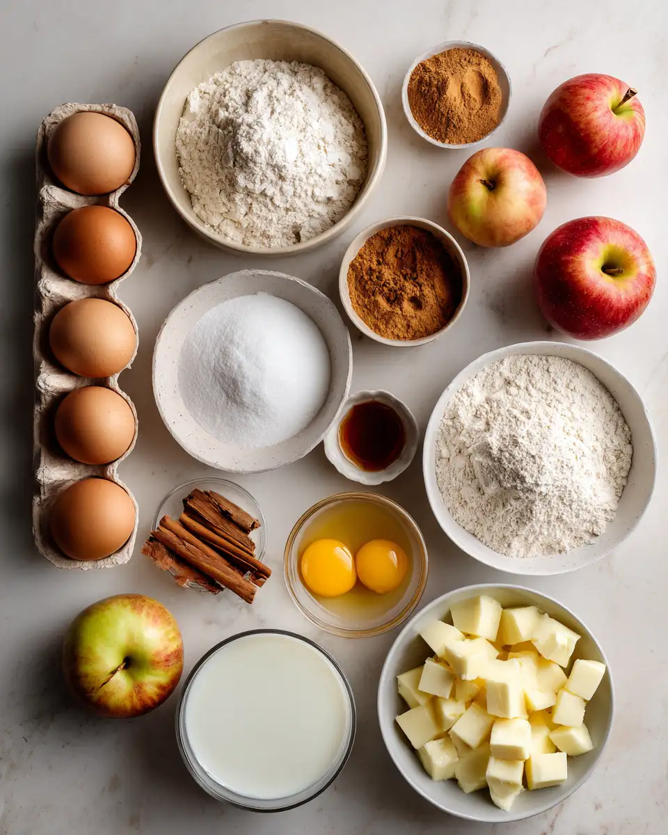 Ingredients for Warm Up Your Mornings with Irresistible Apple Cinnamon Muffins