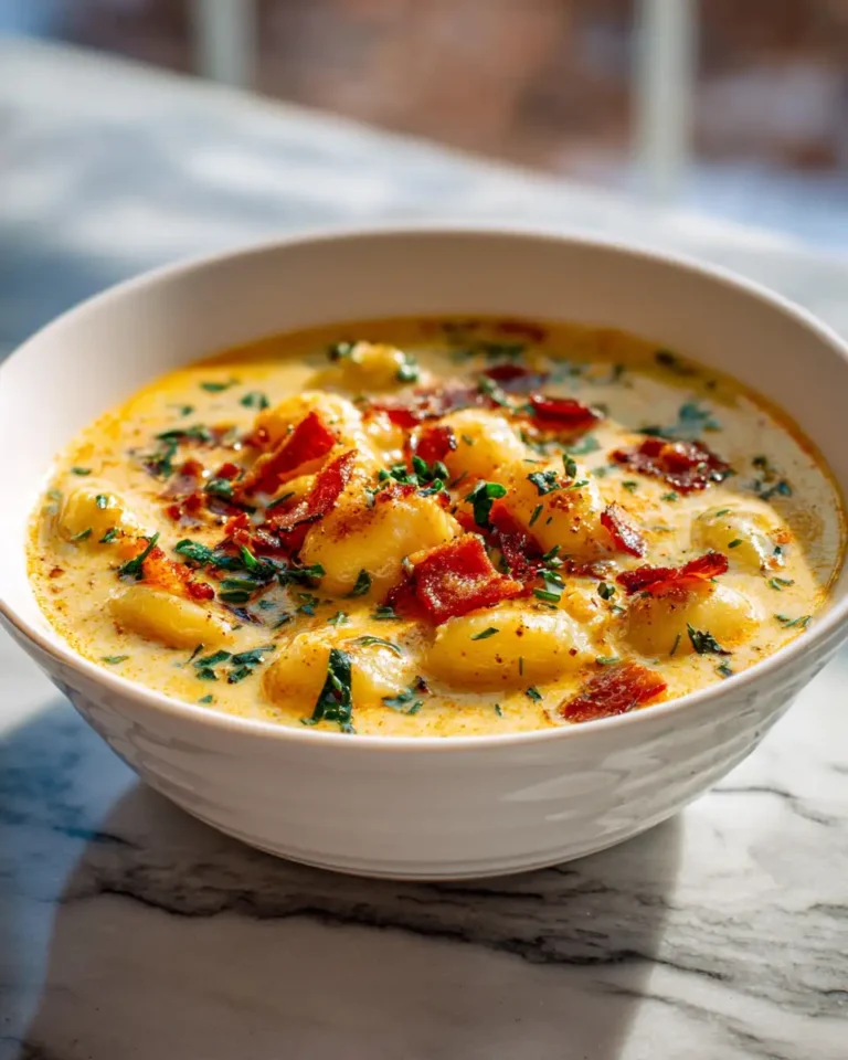 Creamy Bacon Cheddar Gnocchi Soup That Will Warm Your Soul - Featured Image