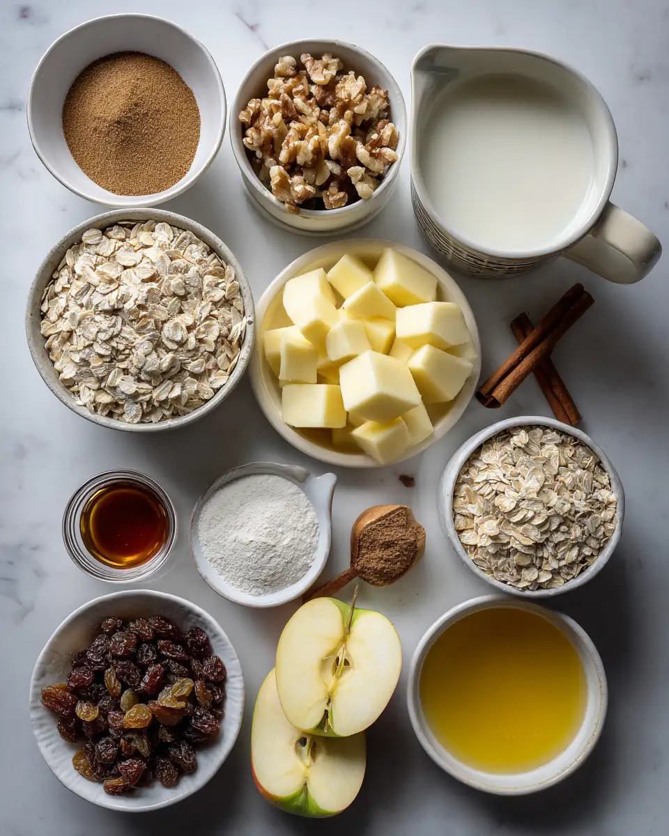 Warm Up Your Mornings with Baked Apple Cinnamon Oatmeal Delight 4 Ingredients for Warm Up Your Mornings with Baked Apple Cinnamon Oatmeal Delight