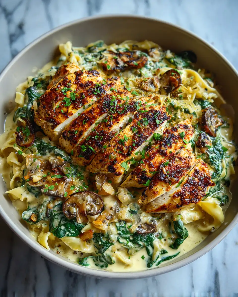 Irresistibly Creamy Baked Chicken and Spinach Alfredo Delight 6 Final dish - Irresistibly Creamy Baked Chicken and Spinach Alfredo Delight