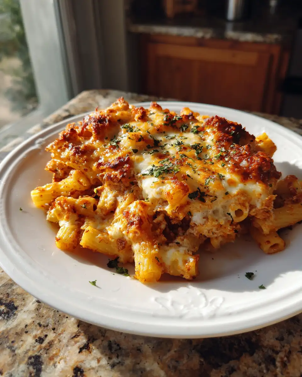 Triple Cheese Baked Ziti Bliss - Featured Image