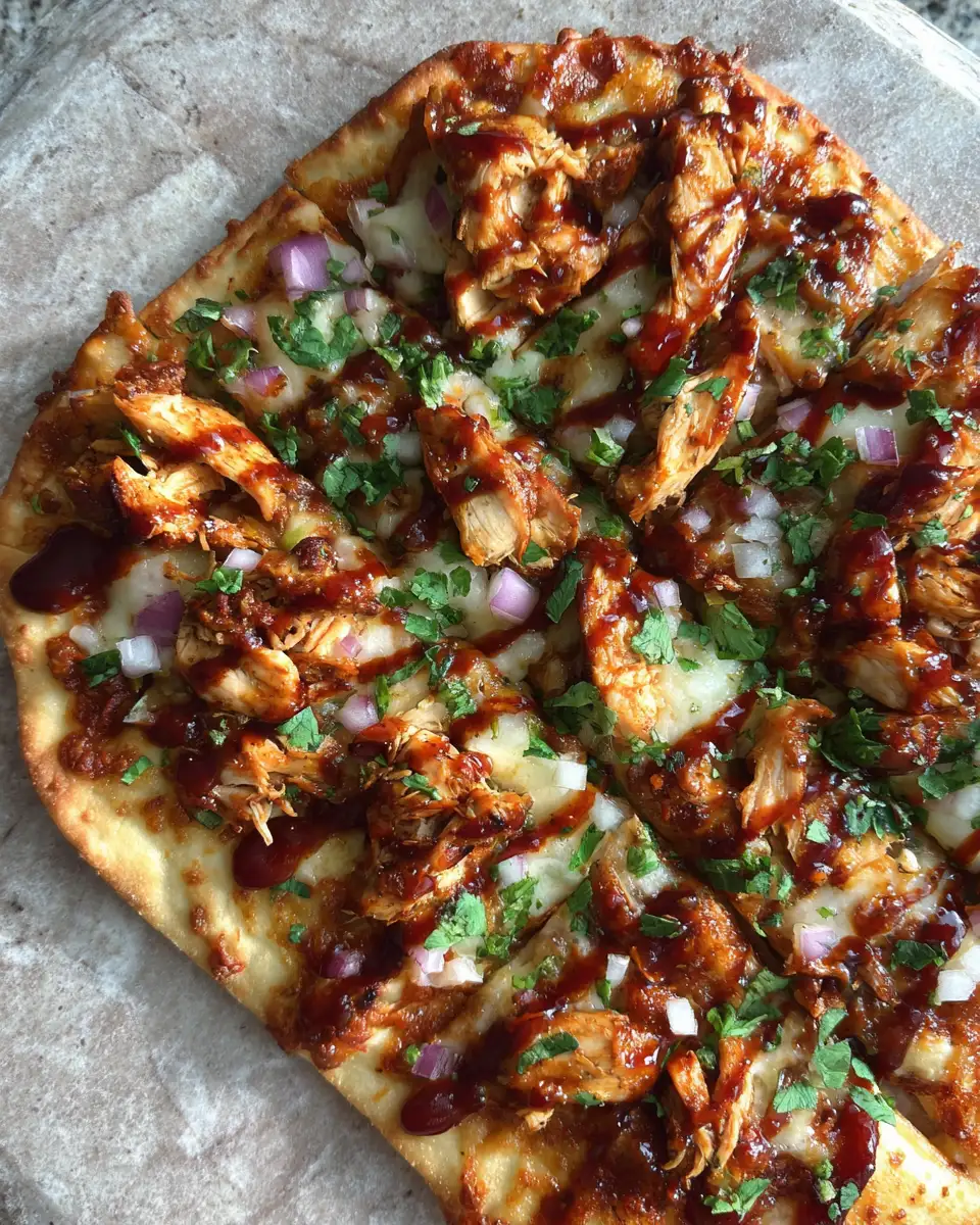 Sizzling BBQ Chicken Flatbread: Your New Favorite Flavor Explosion 6 Final dish - Sizzling BBQ Chicken Flatbread: Your New Favorite Flavor Explosion