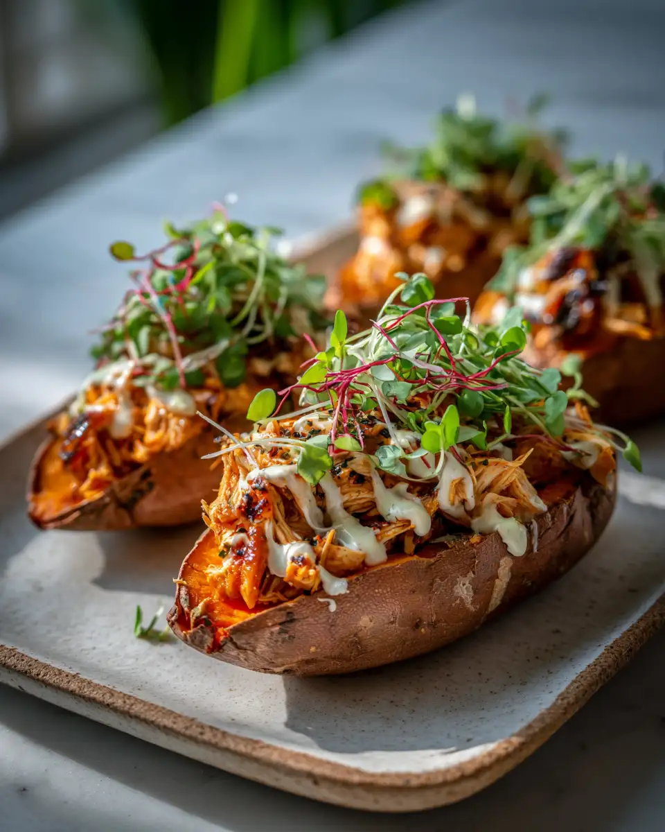 Savor the Flavor: BBQ Chicken Stuffed Sweet Potatoes Delight - Featured Image