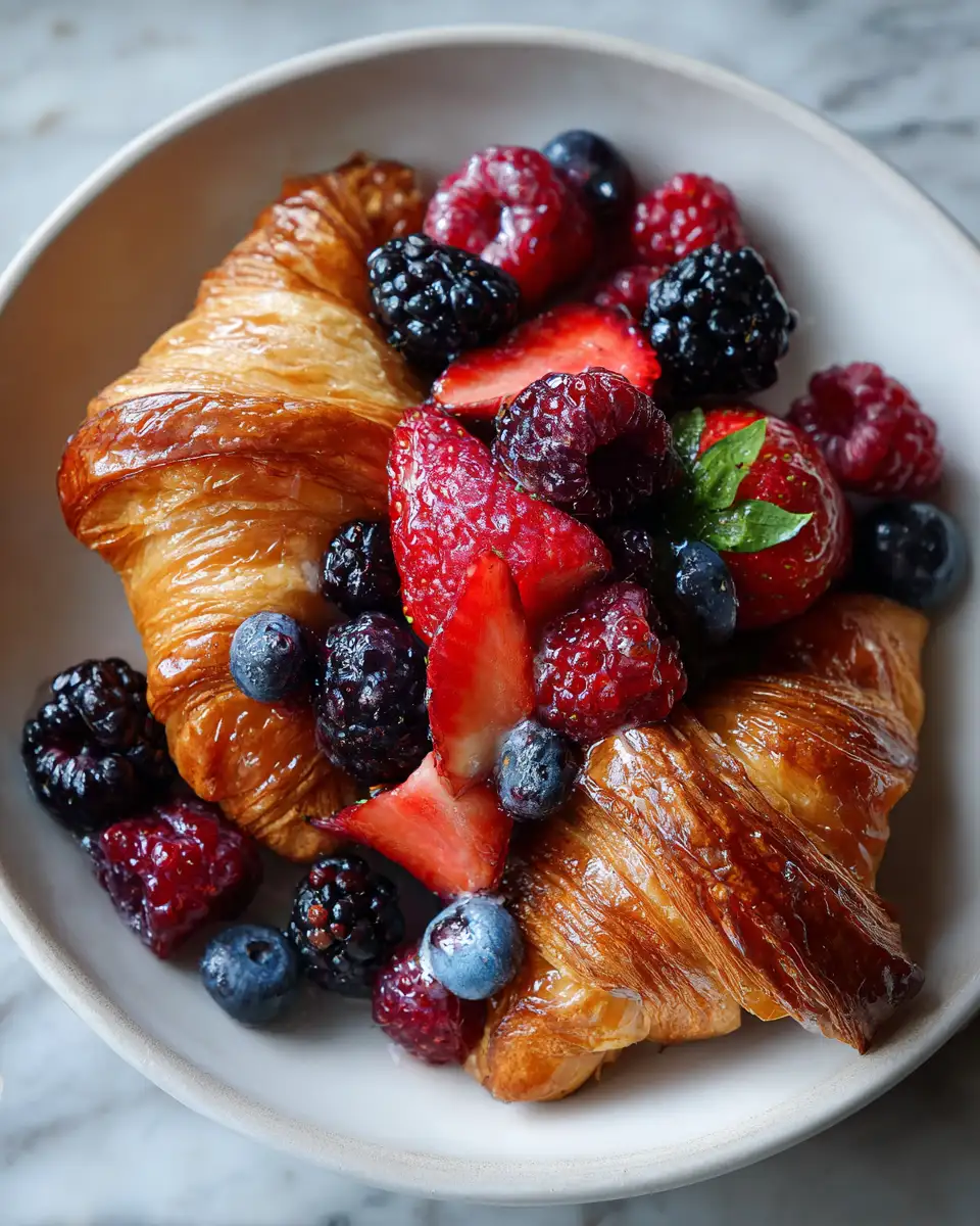 Final dish - Berry Croissant Bake: A Sweet Symphony of Flaky Layers and Juicy Berries